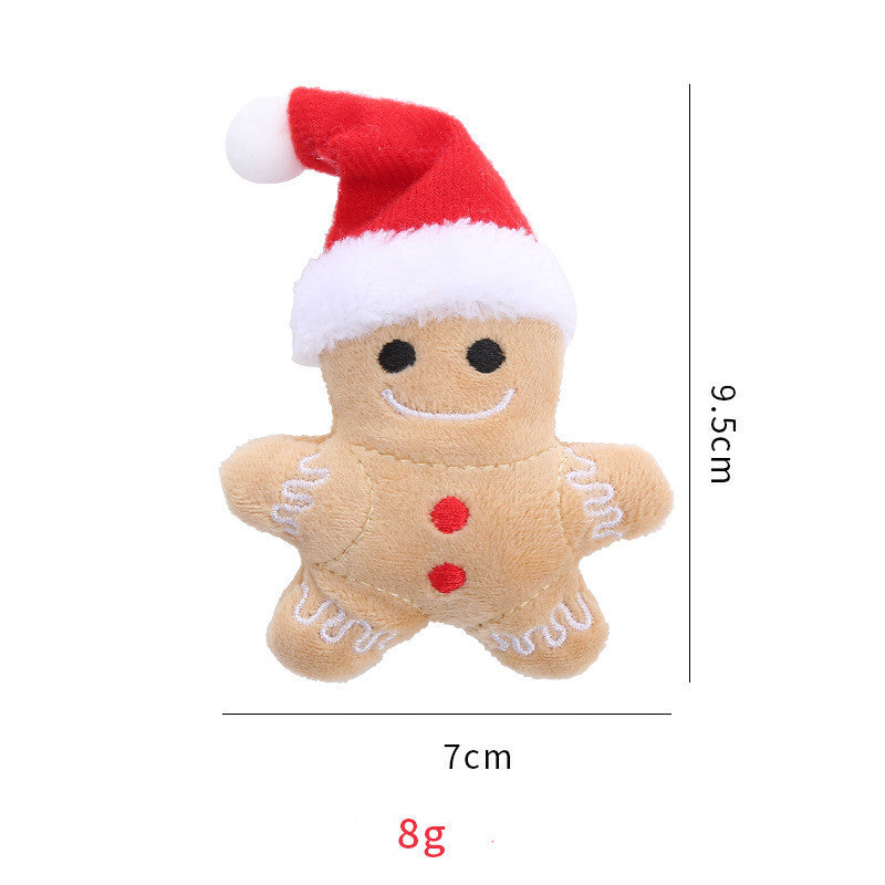 Cat Toy Christmas Hat Gingerbread Man d86bc155 e051 4671 a3d1 01221f0ab5e7