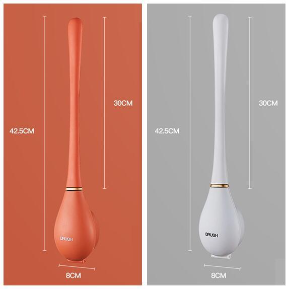 Household Brush Wall-mounted Long-handled Silicone Toilet Brush d89614cc b785 4318 8fc8 28f6a1be01ca