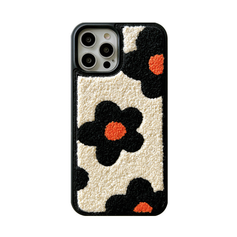 Plush Flowers Are Suitable For Ladies Autumn And Winter Mobile Phone Cases d8bab9c8 9433 4780 9098 d94d145e10e6