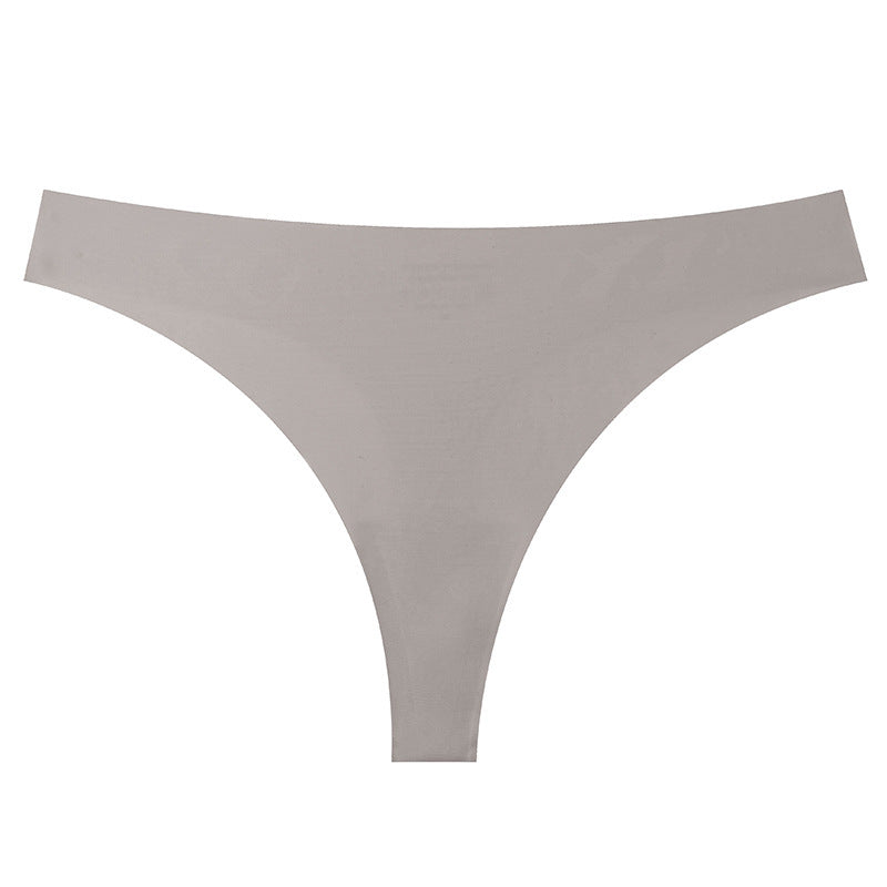 Women's Sports Seamless Thin Belt Ice Silk Low Waist Plus Size One-piece Briefs d8dab597 df30 445f a83a b38a10cc9aa6