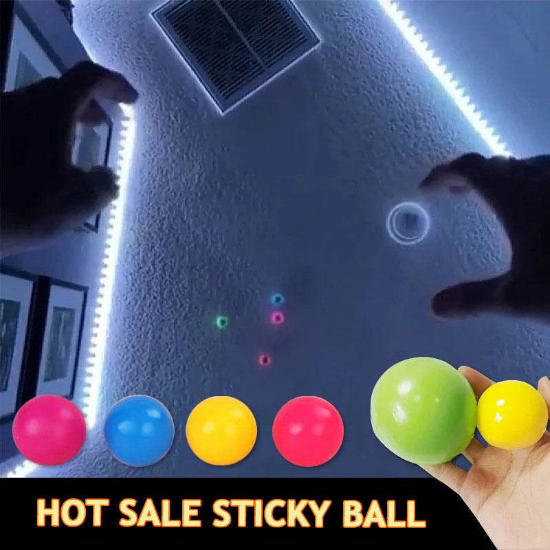 Luminous Sticky Ball Toys Sticky Wall Home Party Games Glow In The Dark Novelty Toys Decompression Squeeze Toy d8e881b6 9cf4