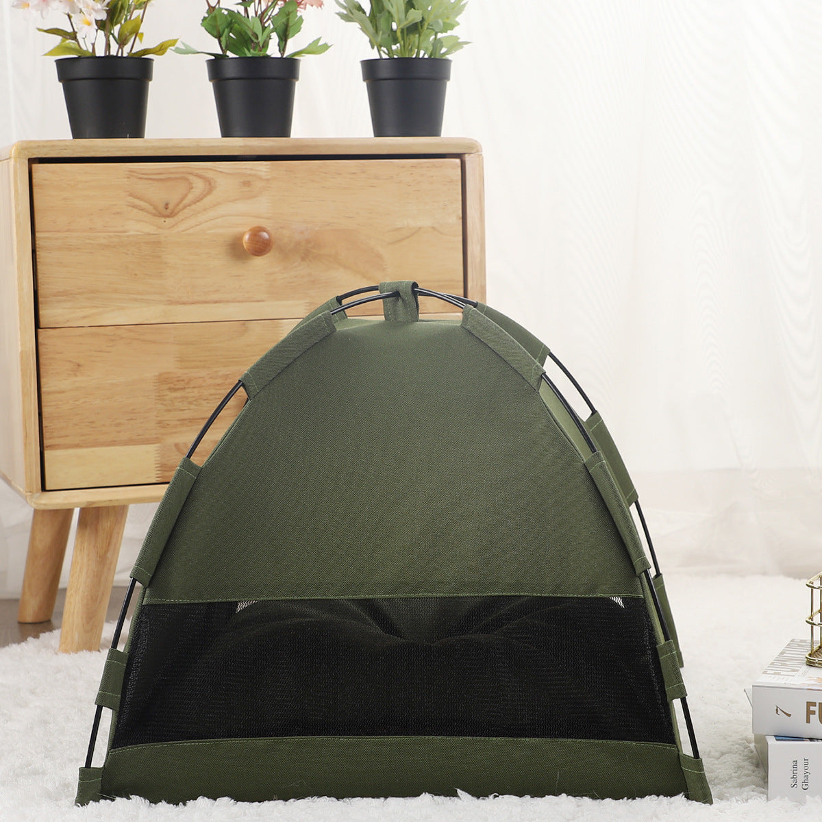 Cat Tent Cooling Mat Dog House Pet Sofa Camping Dog Bed With Cushion For Dog Kennel Indoor Cat Nest Cat Bed Pets Products d9