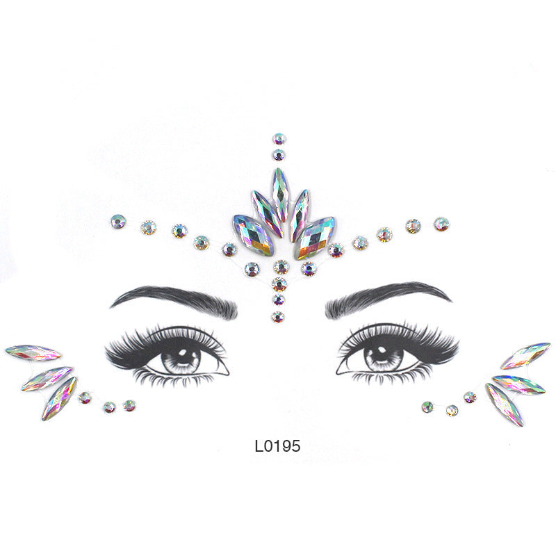 Women's Fashion Party Decoration Face Stickers d914257c 6f60 41d7 a360 a07dd10910b8