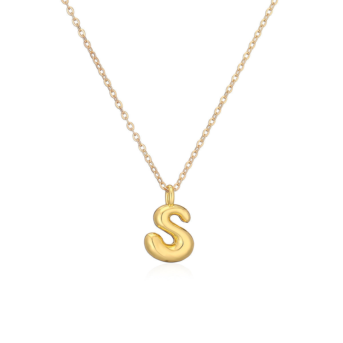 Copper Plated Gold 26 English Letters Pendant Necklace Niche Personality Clavicle Chain d9d4d15c f77d 4a4c b06c cce35a35c474