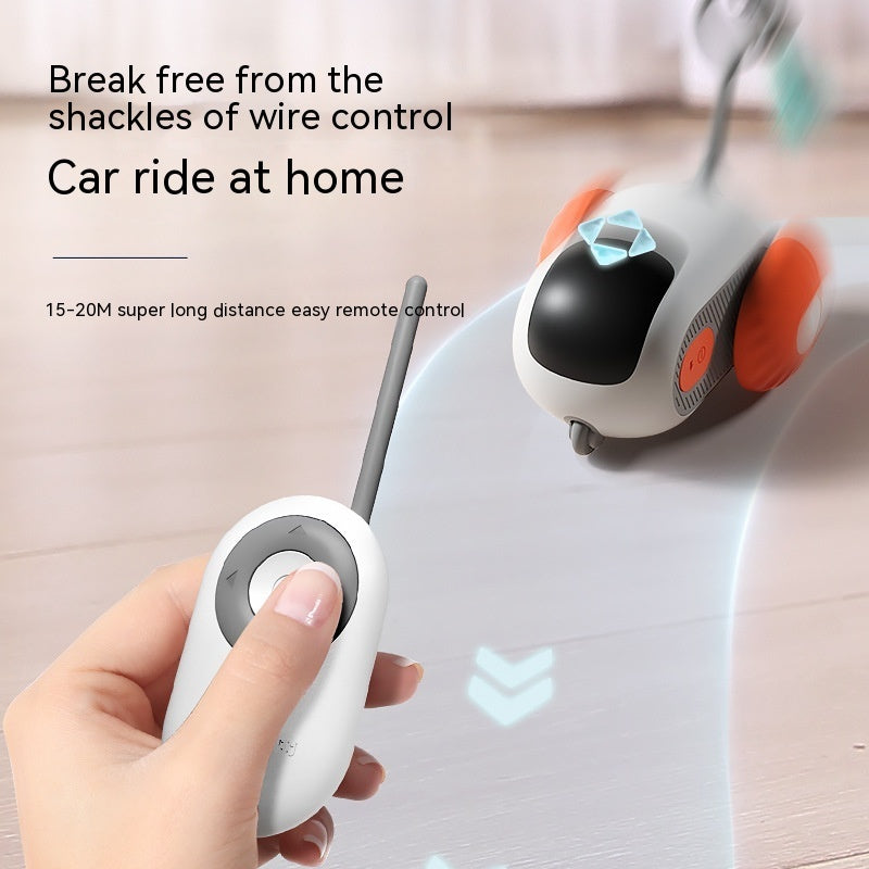 Remote Control Interactive Cat Car Toy USB Charging Chasing Automatic Self-moving Remote Smart Control Car Interactive Cat To
