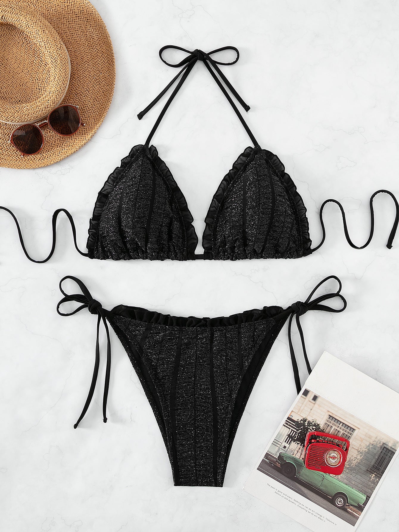 Women's Solid Color Stringy Selvedge Sexy Bikini da608beb b785 4387 984a 3b0aa5d004bb
