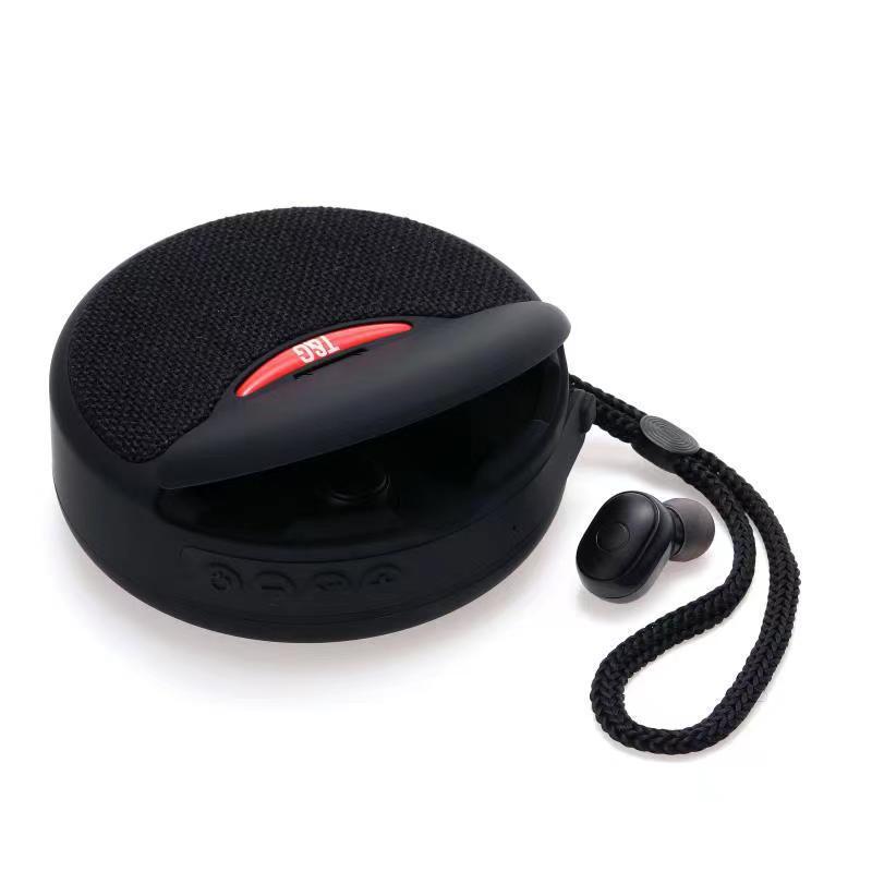 Outdoor Portable Headset Bluetooth Speaker Integrated Wireless 3D Stereo Subwoofer Music Speaker Support TF Card FM Radio db0
