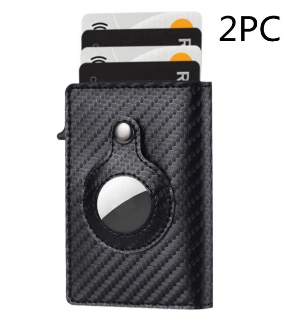 AirTag Wallet Anti Theft Bullet Card Bag Multi-functional Rfid Card Holder Men's Leather Slim Wallets For Airtag Air Tag db72