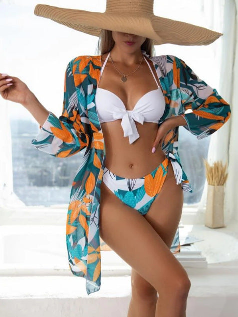 Women's Three-piece Bikini Mesh Split Swimsuit db9efb63 4017 4a18 ad81 527cf417bc7f