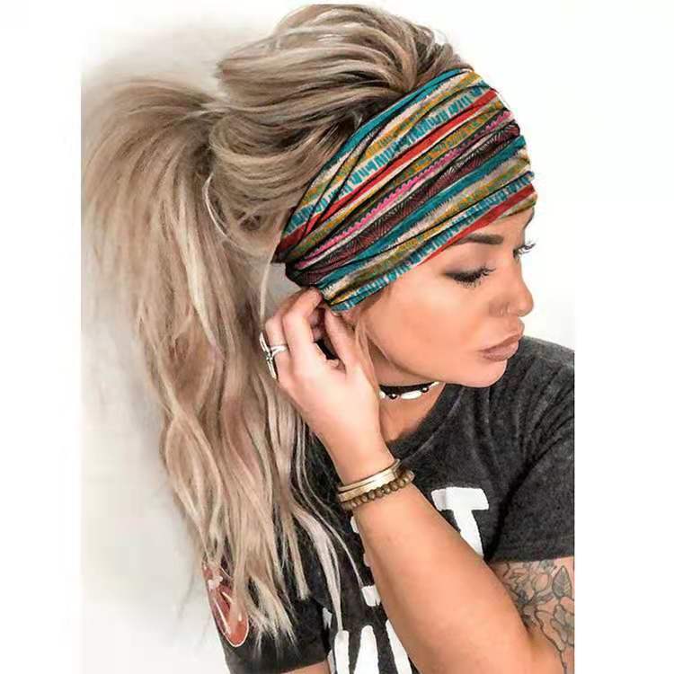 Headscarf For Women Summer New Manufacturers Yoga Width Hair Band dc7eedab 5b29 4a28 93bf 51c393163335