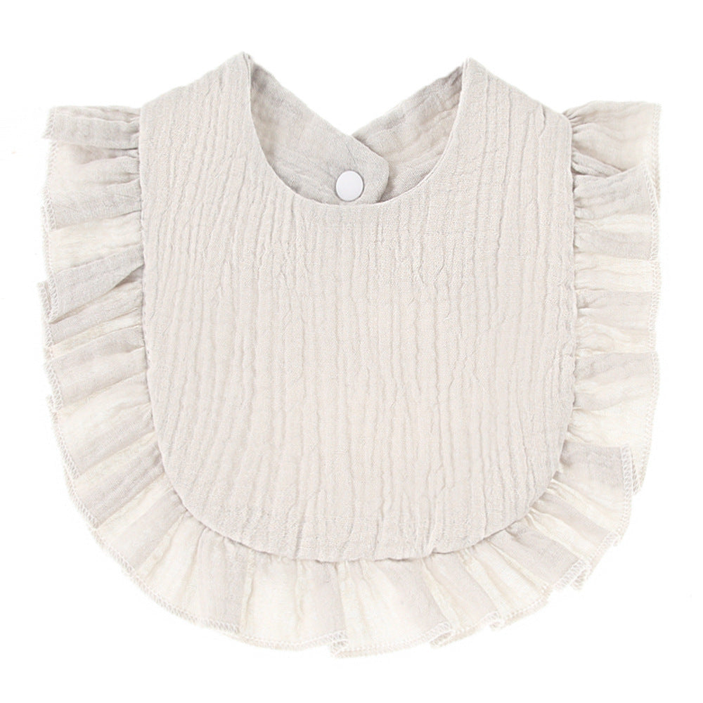 Ruffled Cotton Gauze Lace Bib Saliva Pocket dc9da160 1aed 41de 96ee 9bfe241cdb63