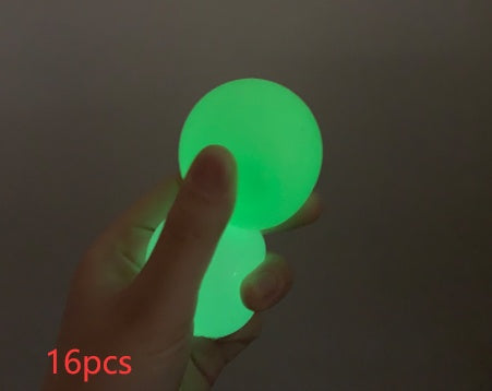 Luminous Sticky Ball Toys Sticky Wall Home Party Games Glow In The Dark Novelty Toys Decompression Squeeze Toy dca9358a b05e