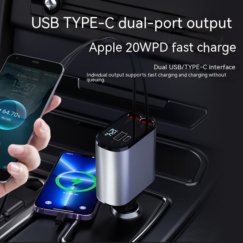 Metal Car Charger 100W Super Fast Charging Car Cigarette Lighter USB And TYPE-C Adapter dcfd44cd 732c 4e56 82e2 da0c3a3e5925