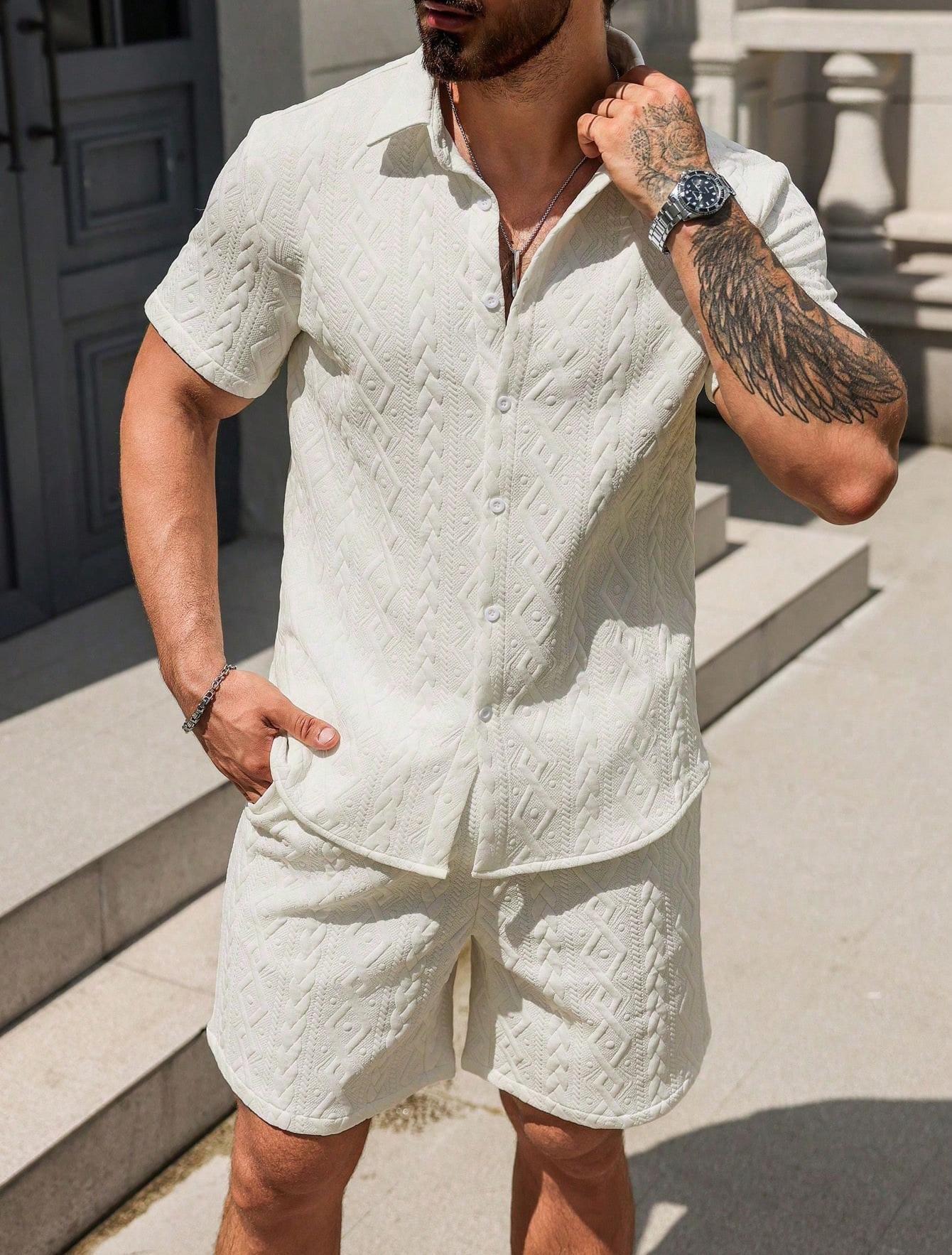 Men's Shirt Casual Loose Short Sleeves Shorts