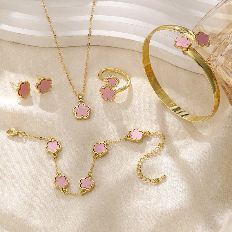 Jewelry Suit Acrylic Bracelet Necklace Ring Stud Earrings dd66ac71 c176 4e5f 82f1 4f70c2de7242