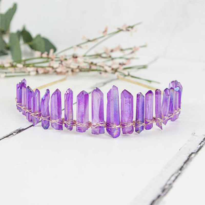 Women's Handmade Purple Crystal Headband ddc7b60d ec79 4ff7 b61b f1636554b08b