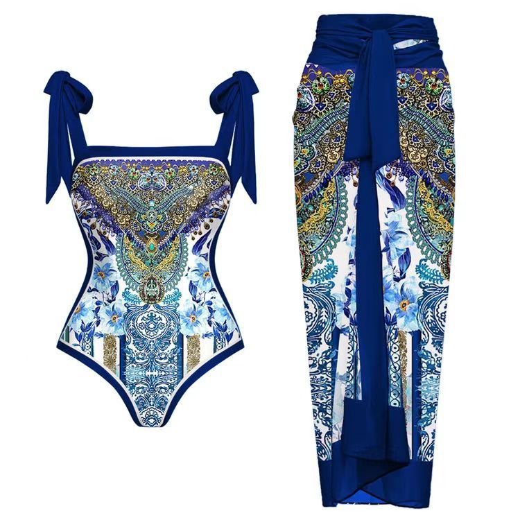 Siamese Conservative Covering Belly Thin Swimsuit French Retro One-piece Bikini de46b48c 6850 4446 8ecf b35e3813edeb