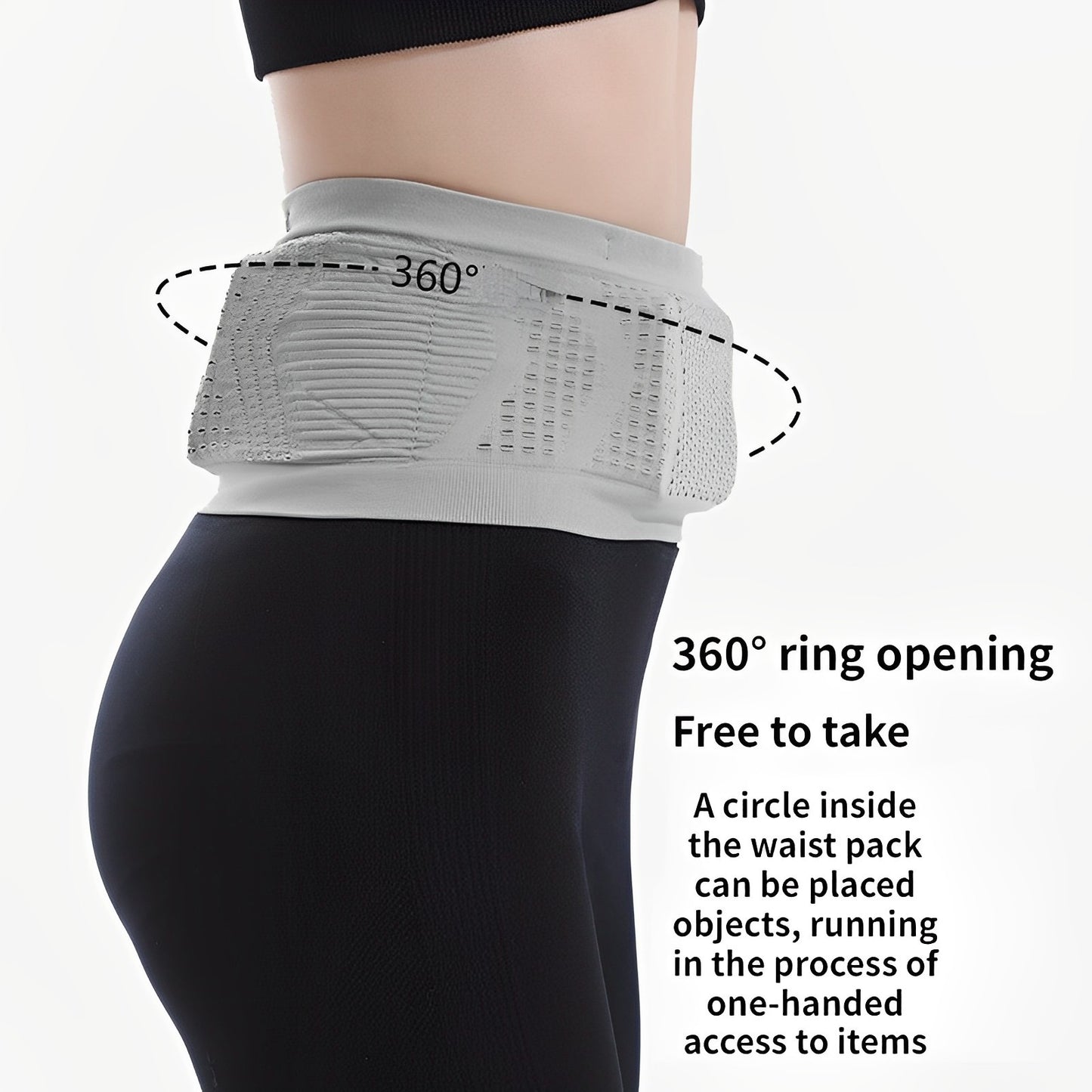 High-stretch Large Capacity Sports Multifunctional Security Breathable Corset Portable Gym Loose Elastic Waist Pack Invisible