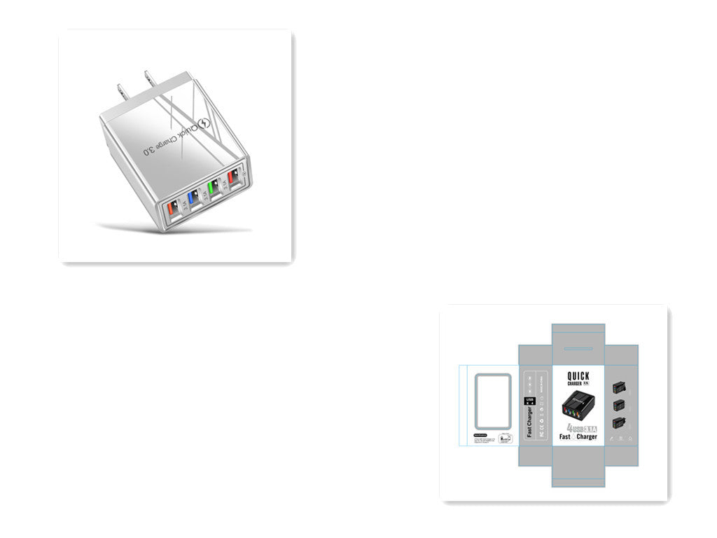 USB Charger Quick Charge 3.0 4 Phone Adapter For Tablet Portable Wall Mobile Charger Fast Charger - 图片 23