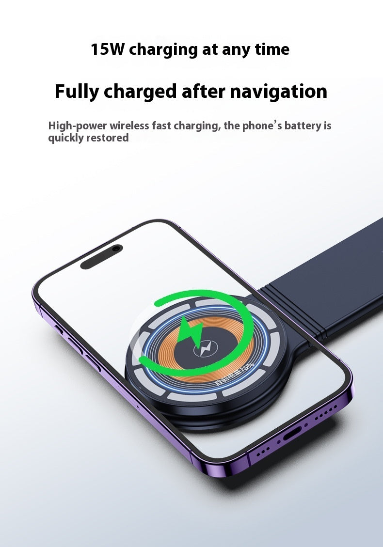 Large Screen Dashboard Bending Magnetic Suction Wireless Charger On-board Bracket - 图片 9
