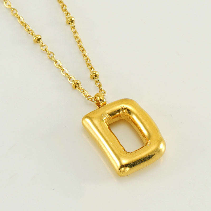 Women's Fashion Bubble Letter Pendant Letter Necklace dfeca0be 52ac 4529 aff5 33f89da6a67e