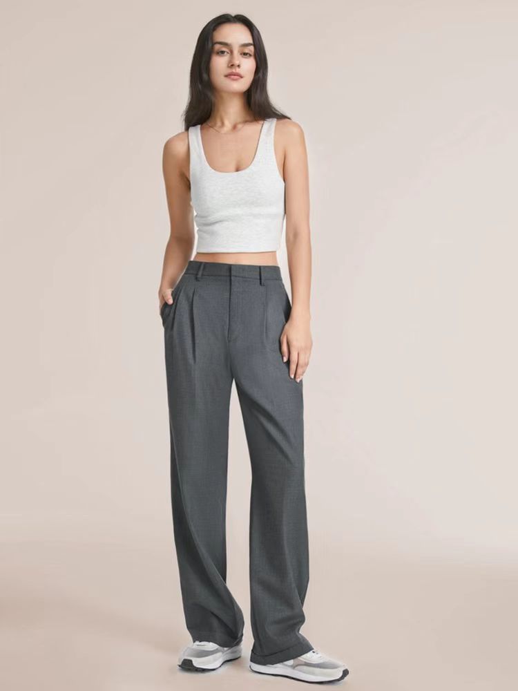 High Waist Wide Leg Pants Versatile Belt e03e36c2 431b 457a ae9e 2d987da0740a