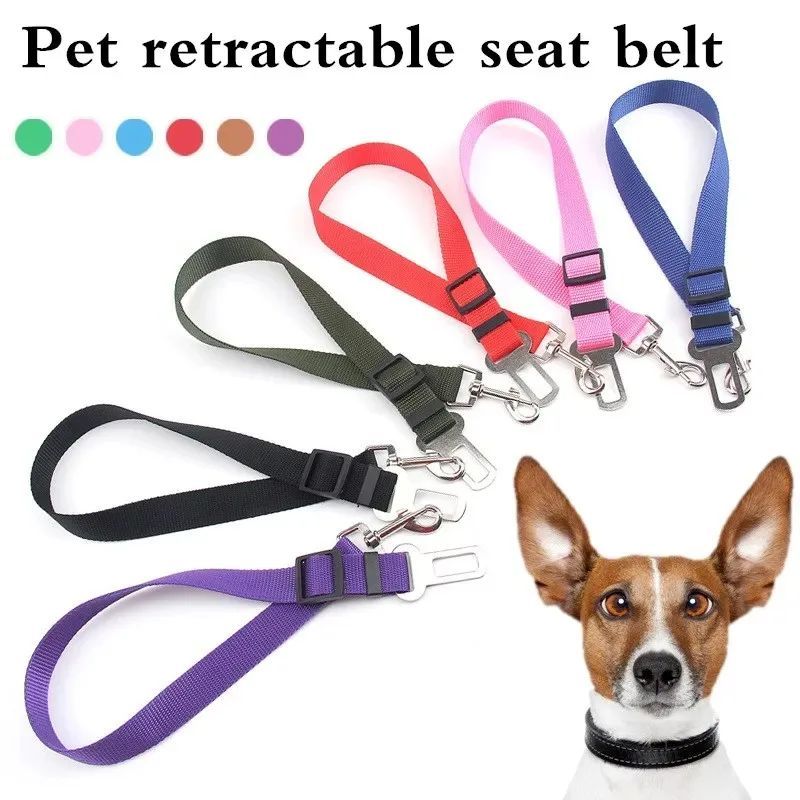 Pet Supplies Dog Car Dog Seat Belt Harness Leash Dog Collar Adjustable Seatbelt Leash For Small Medium Dog Traveling Accessor