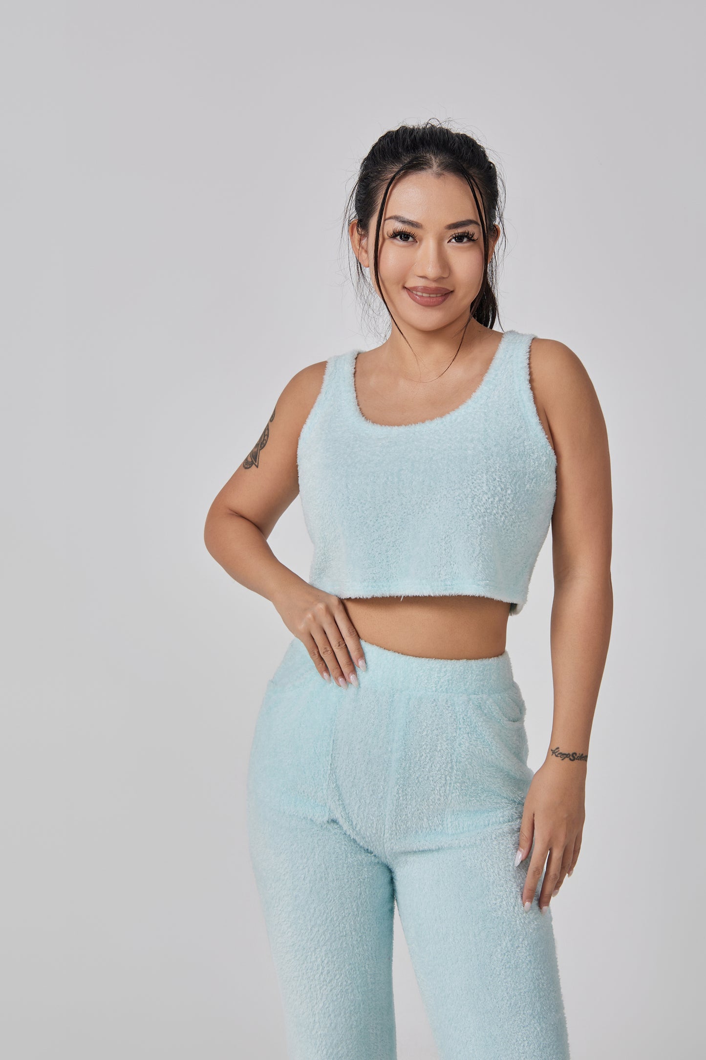Cozy Pajama Set, 3 Piece Lounge Set, Cute Loungewear, Warm Suit Sets, Matching Set, Lounge Set, 3 Piece Pant Sets, Women Winter Dress