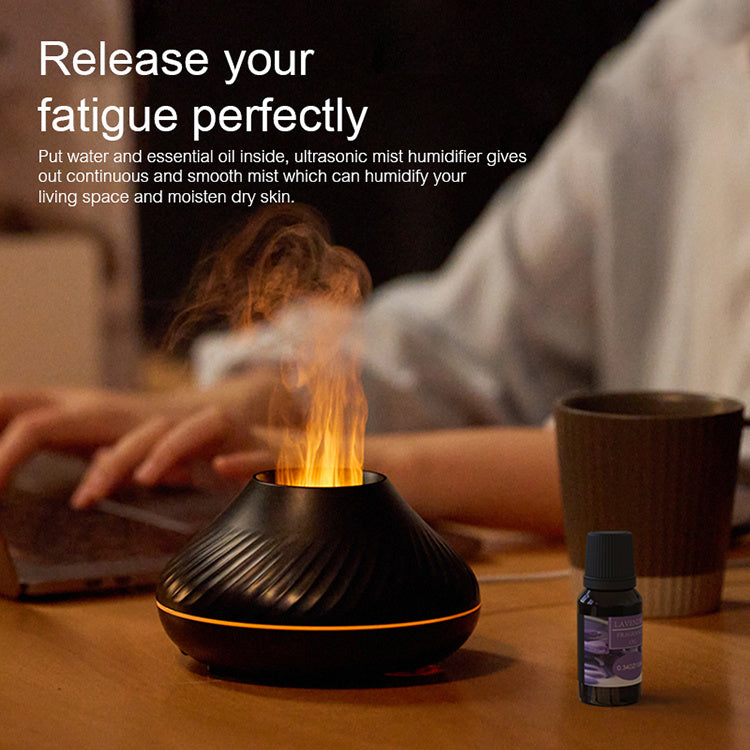 Newest RGB Flame Aroma Diffuser 130Ml 3d Colorful Flame Humidifier Fire Volcano Diffuser Flame e0c4acb5 e14f 4fcf 9412 5e998d