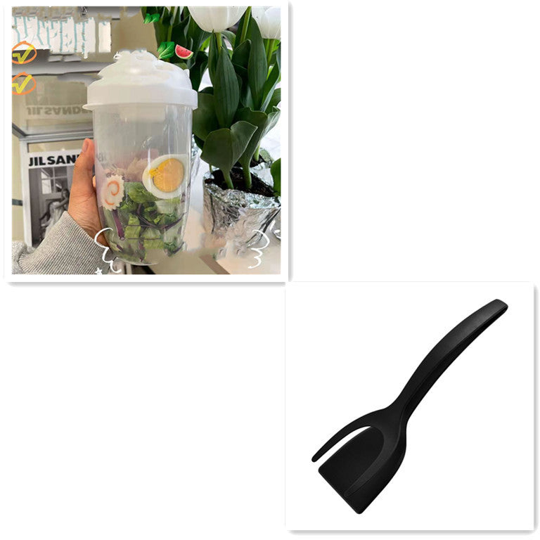 Breakfast Oatmeal Cereal Nut Yogurt Salad Cup Container Set With Fork Sauce Cup Lid Bento Food Taper Bowl Lunch Box e15d8539