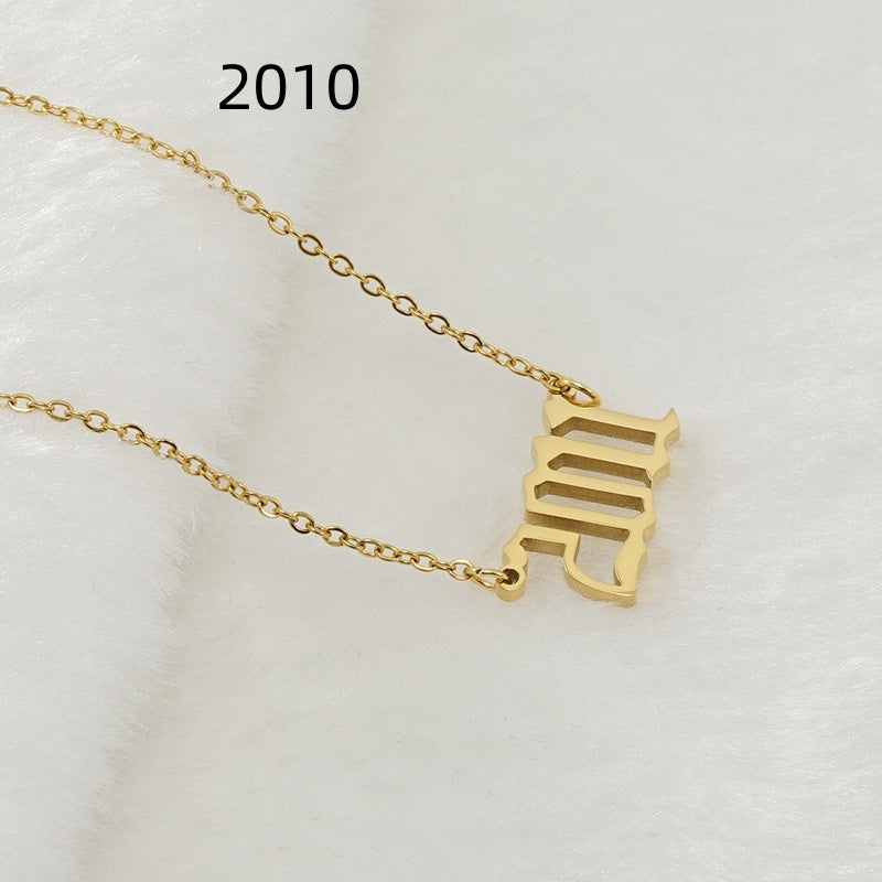 18K Stainless Steel 1990-2020 Year Necklace - HD Wireless Product #24