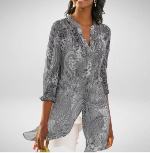 Women's Digital Print Lapel Long Sleeve Shirt e1f37a7a 77e4 4bcb 93b6 0264a0688bd6