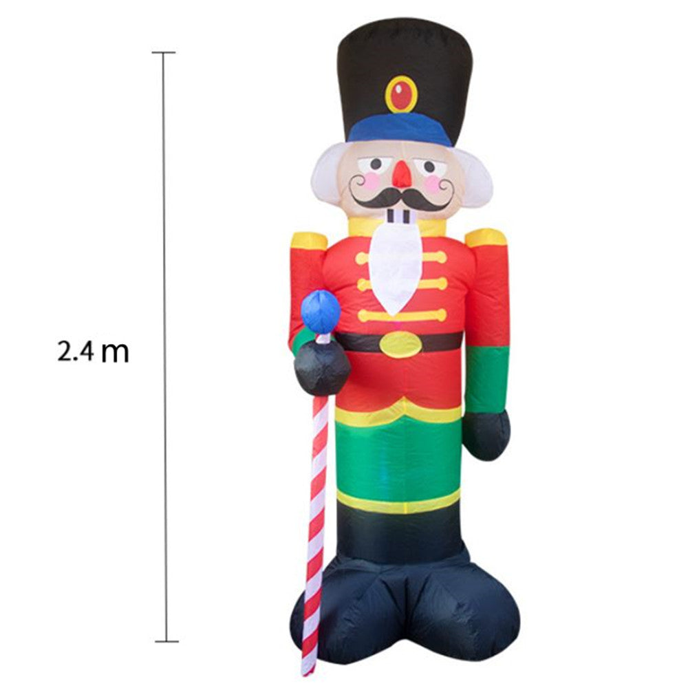 Inflatable Doll Night Light Merry Christmas Outdoor Santa Claus New Year Decoration Garden Soldier Toys Arrangement Props e20