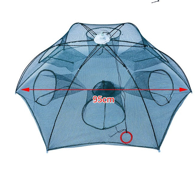 Strengthened 4-20 Holes Automatic Fishing Net Shrimp Cage Nylon Foldable Fish Trap Cast Net Cast Fold Crab Trap Fishing Netwo