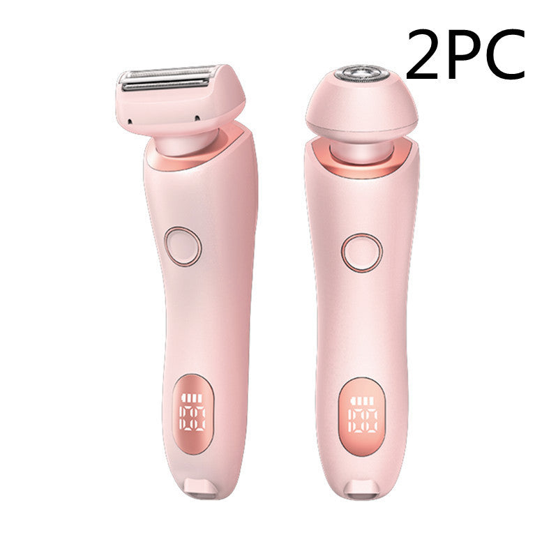 2 In 1 Hair Removal Epilator USB Rechargeable Trimmer Women Body Razor Face Leg Armpit Bikini Hand Pubic Shaver Hair Remover - HD Wireless Product #24