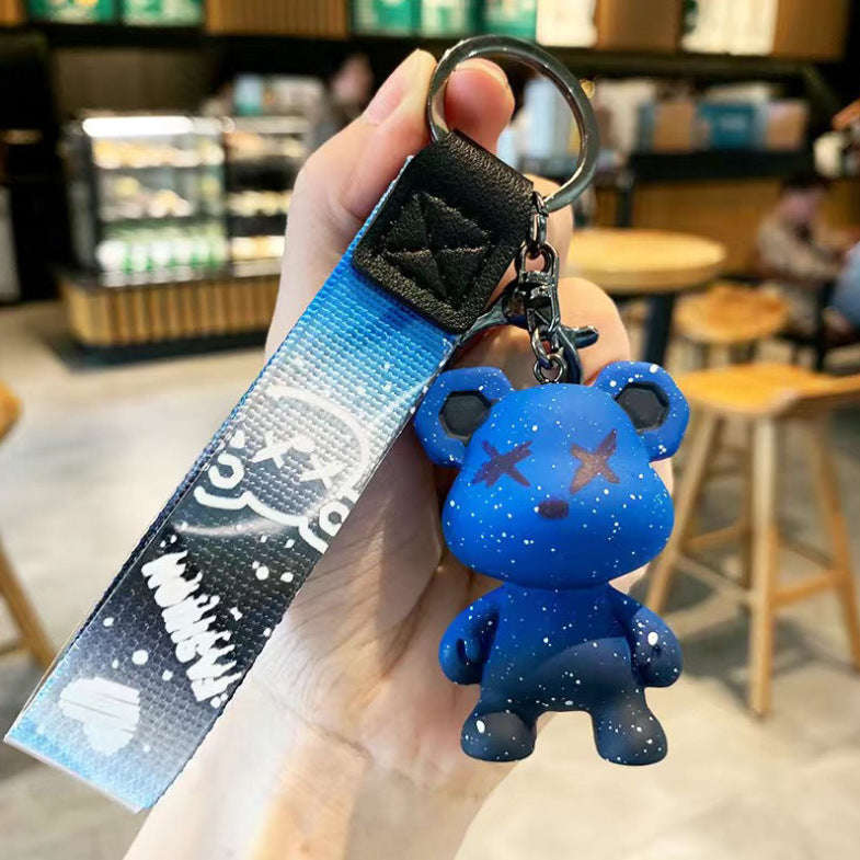 Cartoon Starry Chameleon Bear Car Silica Gel Key Chain e31acb85 ae34 40ad a9a8 a4b5f6d870cf