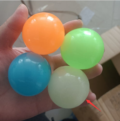 Luminous Sticky Ball Toys Sticky Wall Home Party Games Glow In The Dark Novelty Toys Decompression Squeeze Toy e338c9eb e28a