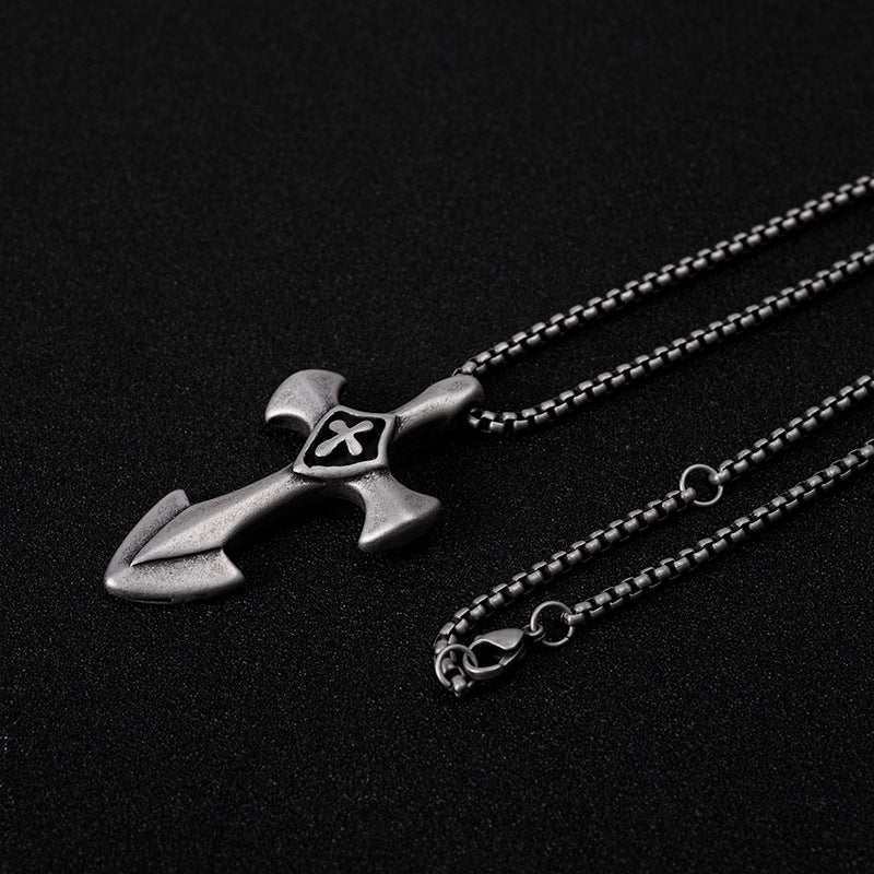 Men's Hip Hop Titanium Steel Dog Tag Stainless Steel Pendant Necklace e3613645 0354 4045 9b50 3cd10759737e