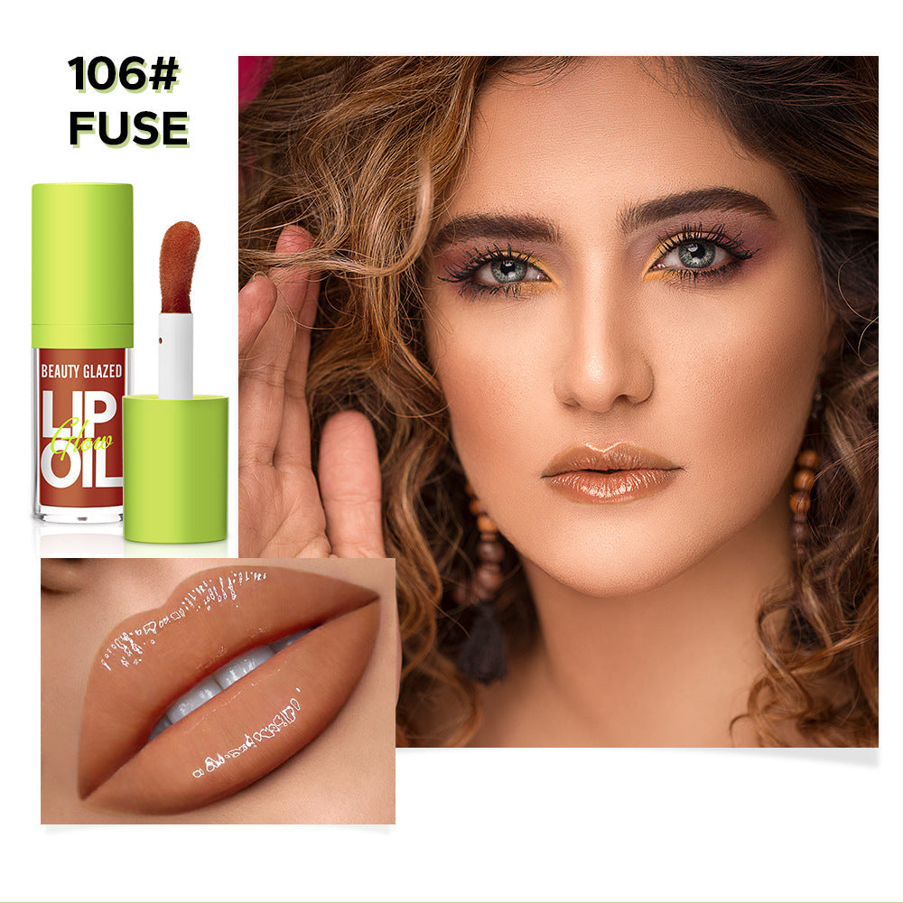 Moisturizing And Nourishing Lip Lacquer Transparent Oil Doodle Glass