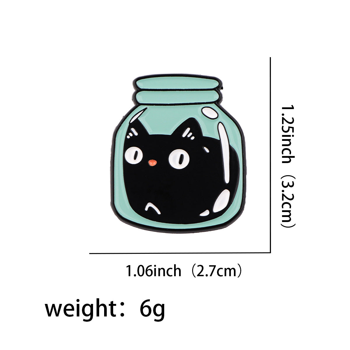 Creative Cartoon Cute Black Cat Alloy Brooch