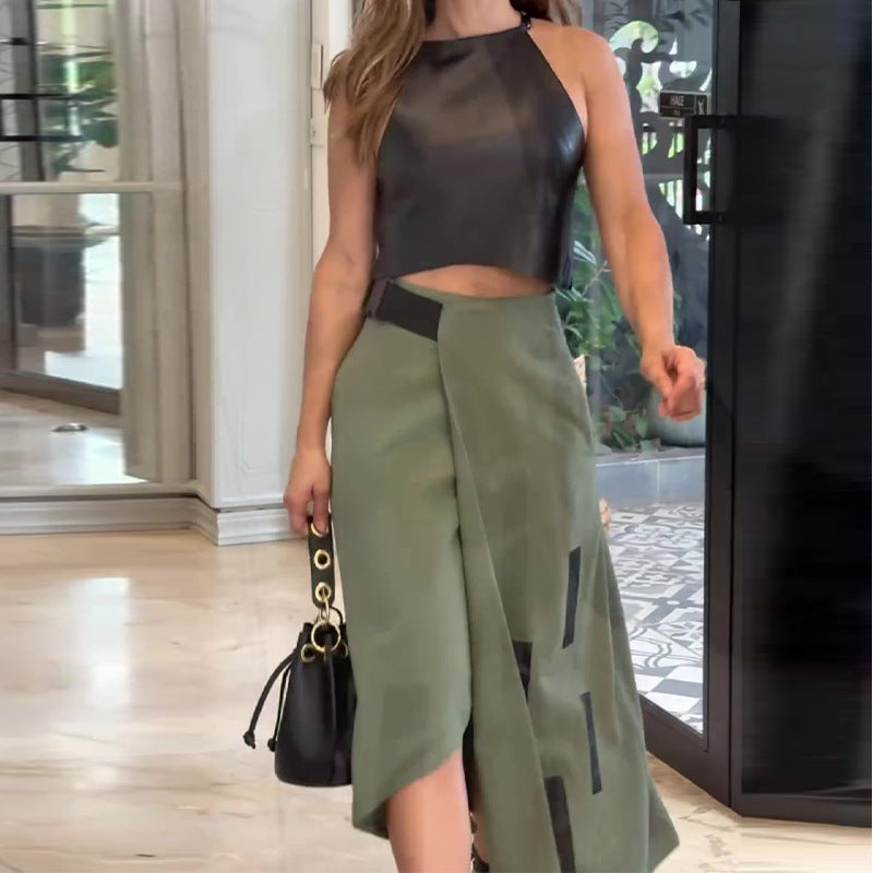 Summer New Fashion Halter Short Dress Fashionable Skirt Two-piece Set e3aef16f 7f2a 4e1e 994f b6dc4e786527 d6997a98 a877 47ea