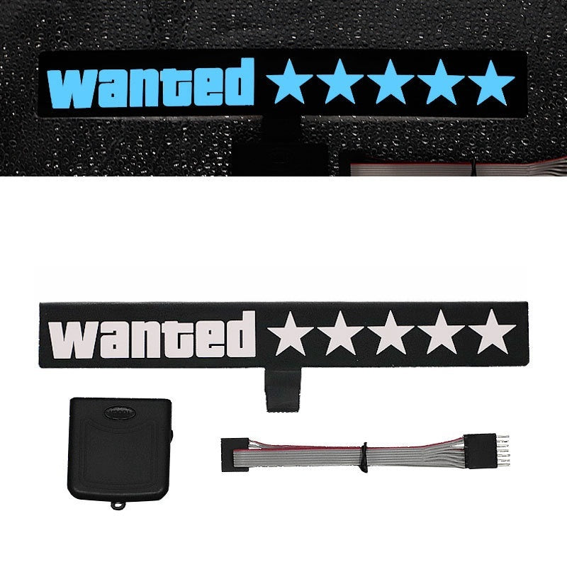 Led Luminous Stickers Wanted Five-star El Cold Light Film Car Stickers Car Window Windshield Lighting Decoration e44eedfb f01