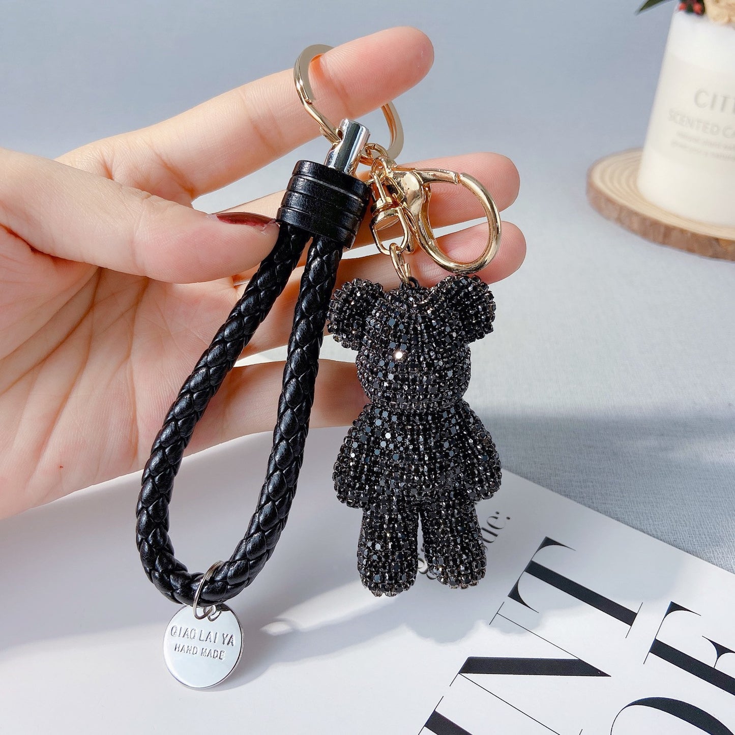 Creative Diamond Cartoon Bear Keychain e4cf9e62 0bb1 4c89 8b81 d95e5f6fcea9