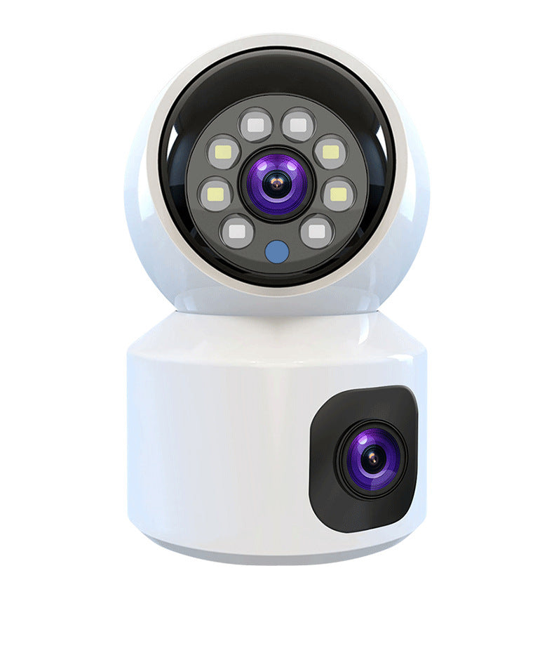 Внутренняя WiFi IP-камера V380 с двумя камерами | 1080P, двусторонняя аудиосвязь, ночное видение, мониторинг через приложение