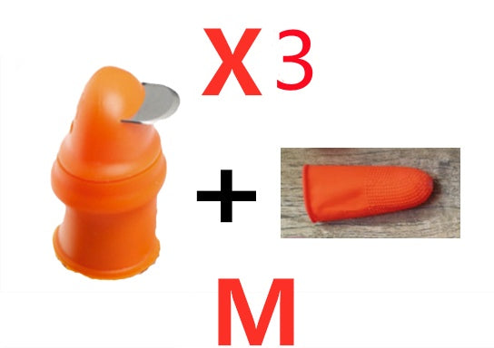 Silicone Thumb Knife Finger Protector Gears Cutting Vegetable Harvesting Knife Pinching Plant Blade Scissors Garden Gloves e5