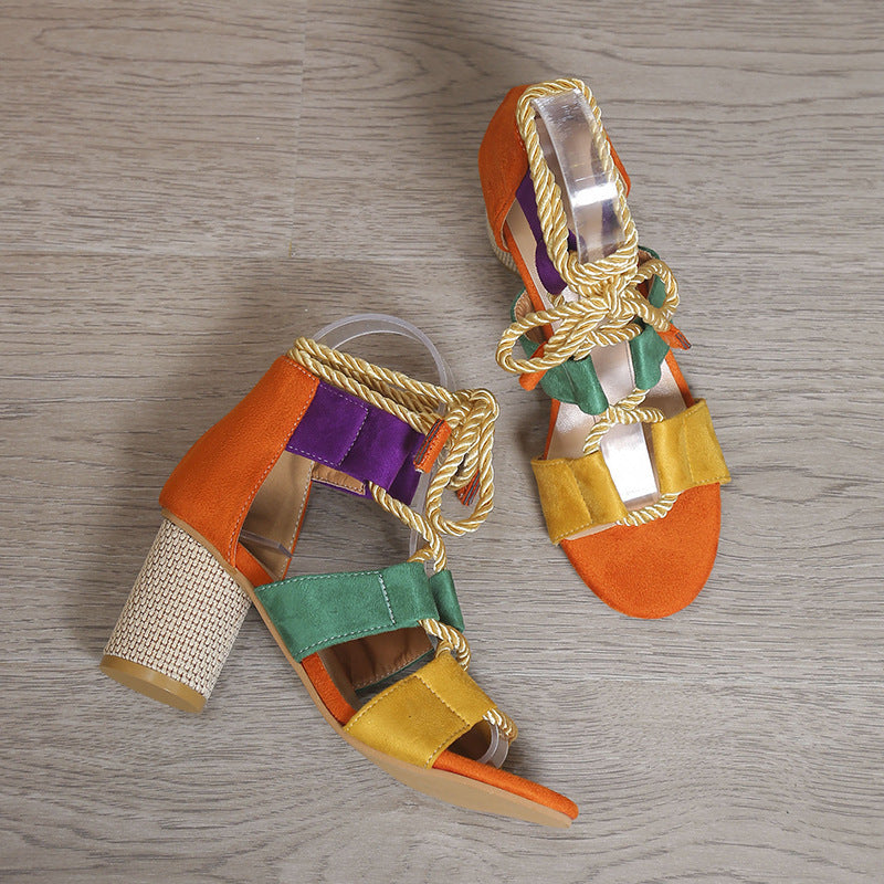 High Heel Chunky Heel Women's Strap Sandals High Heels e5799d54 7e89 4c0f 8ac3 f1ecd4a372b9