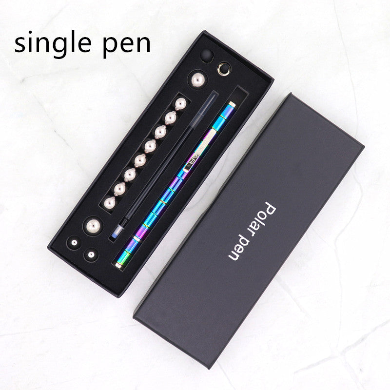 Stress Reducer Relief Toys Gift Box funny black golden kits Fidget magnetic polar pen with stylus ball pen - 图片 14