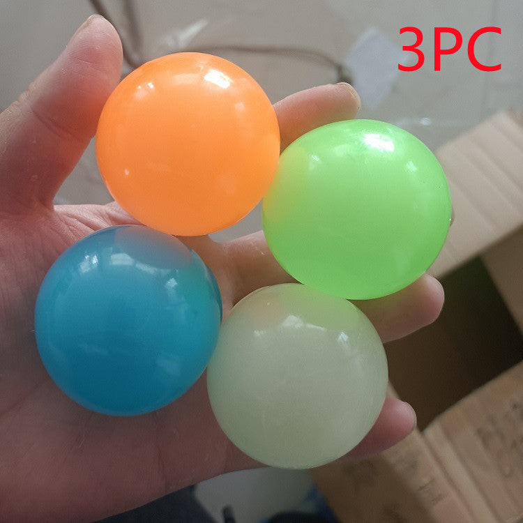 Luminous Sticky Ball Toys Sticky Wall Home Party Games Glow In The Dark Novelty Toys Decompression Squeeze Toy e6ccb1f0 3ad7