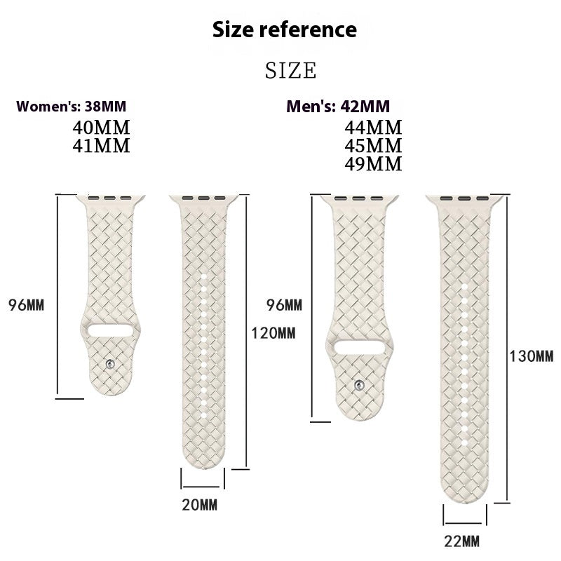 Woven Pattern Silicone Watch Strap e717b51e 0b03 4873 a3d0 50a964e27420 trans