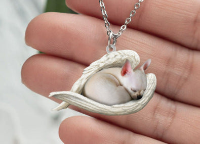 New Unique Dogs And Cats Sleeping Angel Pendant Car Key Ring e729f13f 537c 4ffc ad64 ba084c807e32